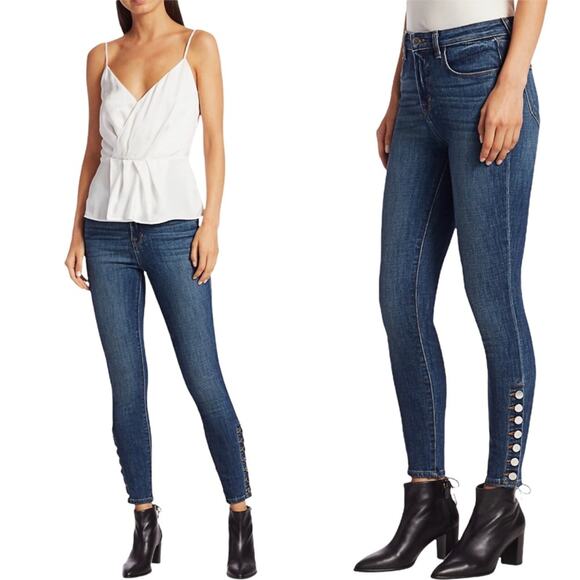 L’AGENCE Piper Button Hem Skinny Jeans Size 25 NWT - Picture 1 of 10
